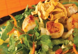 Image of Asian Style Sesame Salad with Scallops