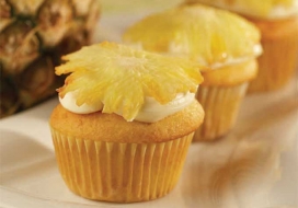 Image of Lemon & Honey Cupcakes with Pineapple "Flowers"