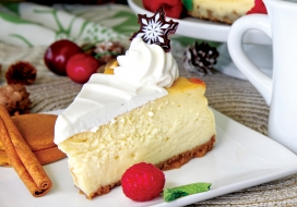 Image of Eggnog Cheesecake with Gingersnap Crust