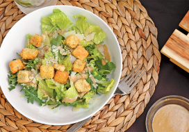 Image of Caesar Salad with Baby Kale, Romaine & Brussels Sprouts