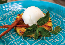 Image of Chinese Five Spice Grilled Pineapple with Coconut Ice Cream