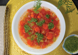 Image of Vegetable Soup with Parsley-Lemon Drizzle