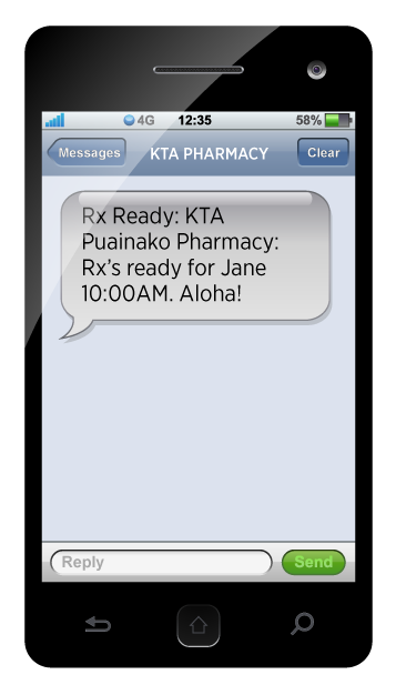 KTA Superstores Pharmacy Text Notification