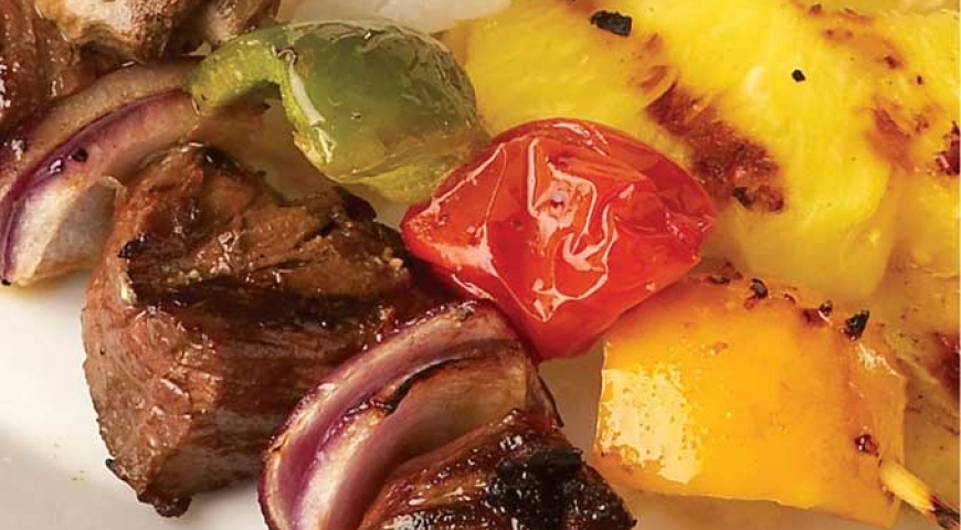 BBQ Lamb & Vegetable Kabobs