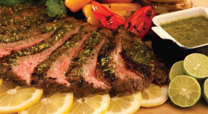 Grilled Citrus Chimichurri Flank Steak