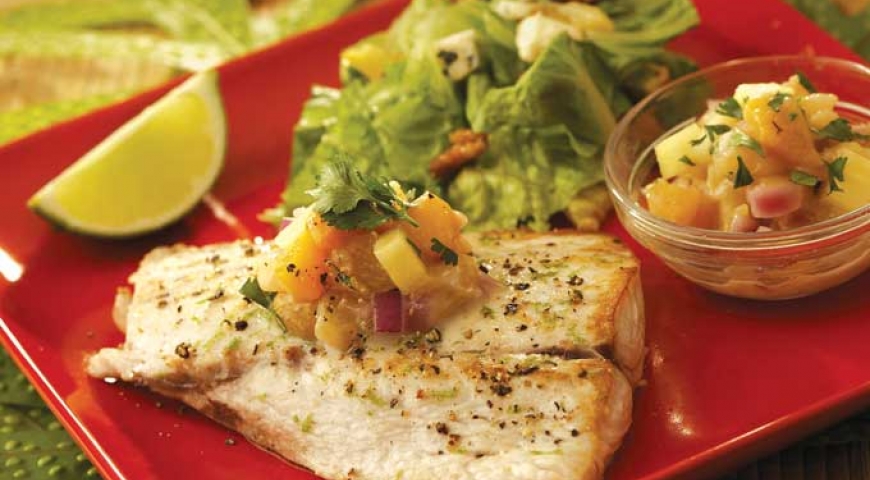 Mahimahi with Pineapple Cilantro Chutney