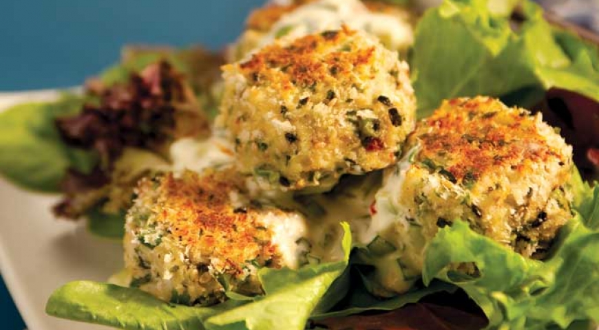 Mini Asian Crab Cakes with Wasabi Cream Sauce