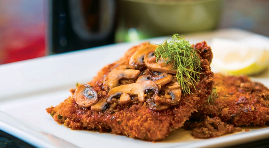 Crispy Pork Chops with Mushroom-Stout Gravy