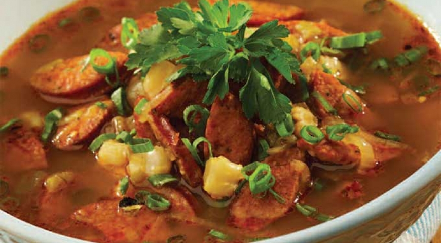 Portuguese Sausage "Posole" Soup