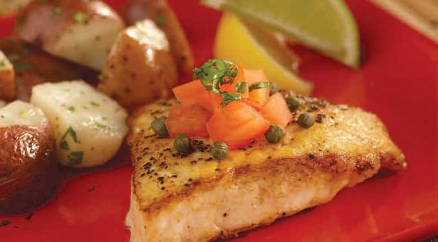 Sautéed Halibut with Lime & Capers