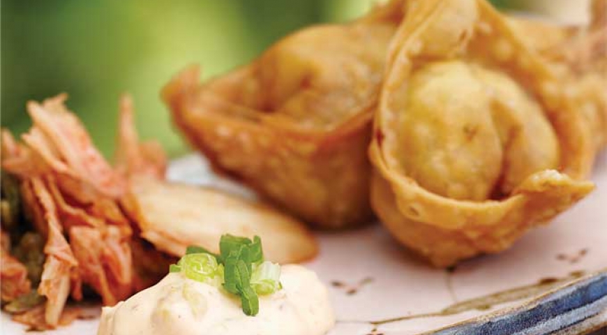 Spicy Kim Chee Aioli Won Tons Spicy Kim Chee Aioli Won Tons