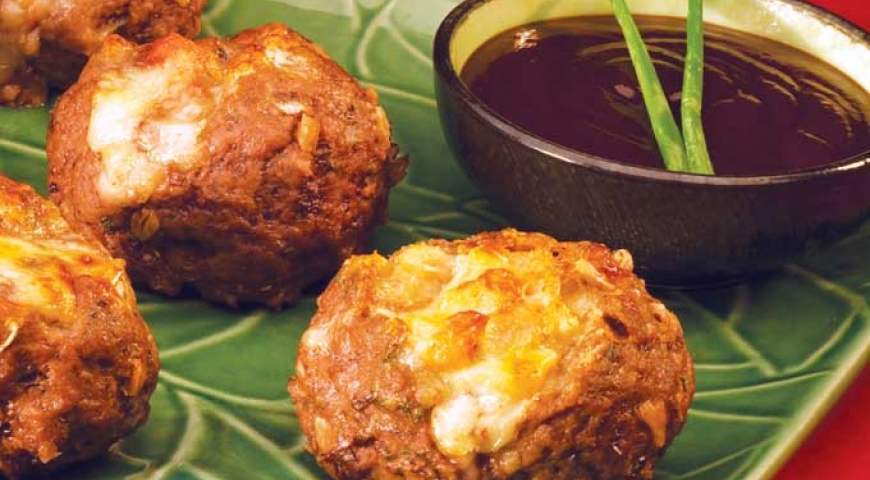 Stuffed Giant Meatballs Stuffed Giant Meatballs