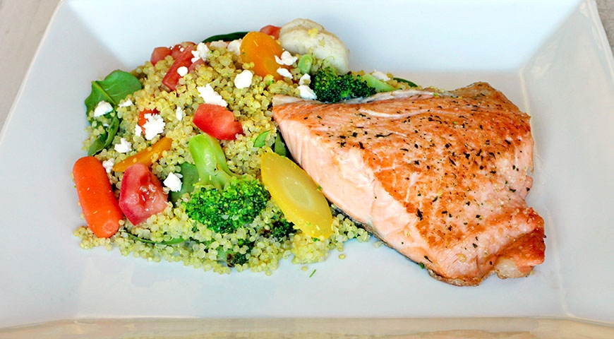 Seared Salmon with Quinoa