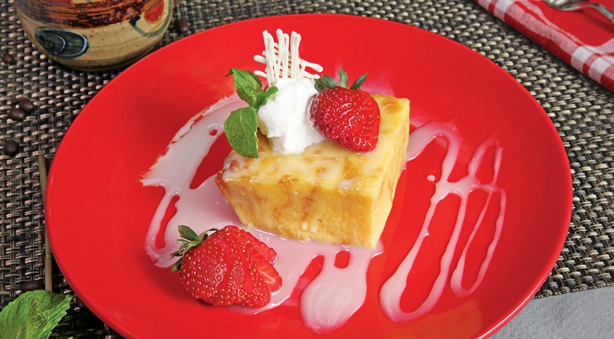 White Chocolate Bread Pudding