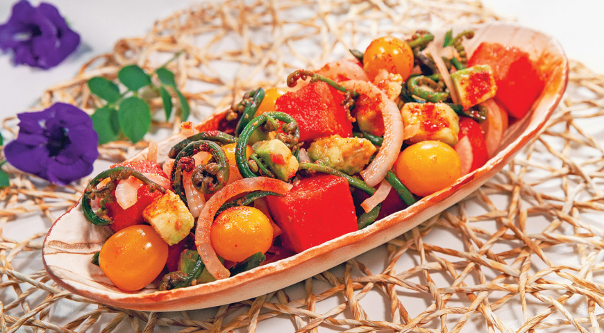 Watermelon, Avocado & Tomato Salad