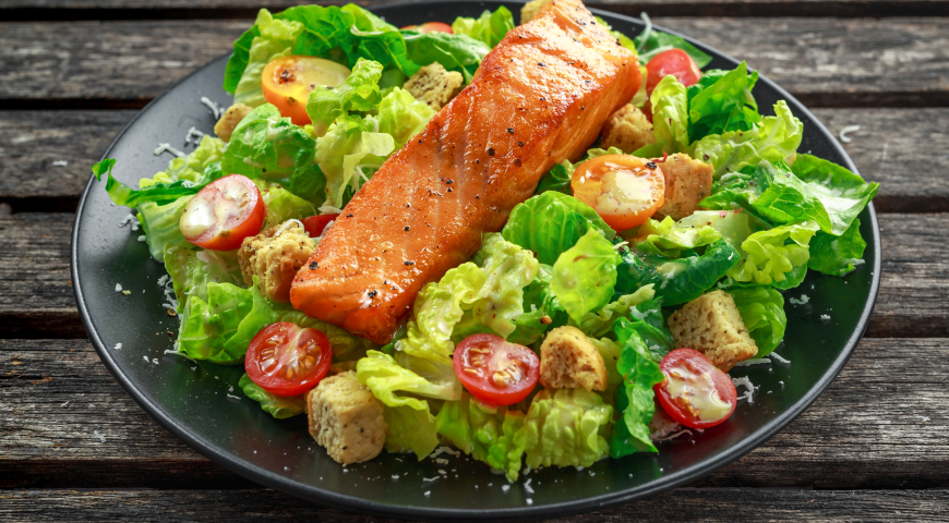 Salmon Caesar Salad