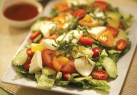 Image of Caprese Salad with Basil Vinaigrette