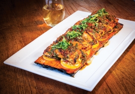 Image of Cedar Plank Grilled Sweet Chili Salmon