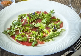 Image of Ahi Carpaccio with Citrus Vinaigrette & Fresh Herbs