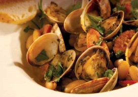 Image of Manila Clams with Beans & Sausage