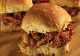 Image of Mini BBQ Chicken & Caramelized Onion Sandwiches