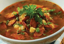 Image of Portuguese Sausage "Posole" Soup