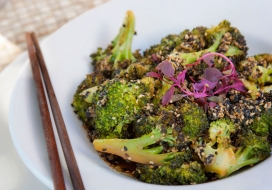 Image of Roasted Broccoli with Miso Sesame Sauce