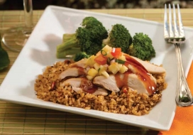 Image of Teriyaki Glazed Chicken with Pineapple Salsa