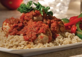 Image of Turkey Meatballs Arabiatta on Quinoa