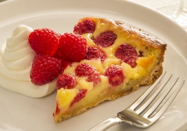 Image of Lemon Mac Nut Raspberry Tart