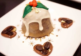 Image of Kona Coffee Sticky Toffee Pudding with Kona Coffee Crème Anglaise