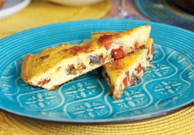 Image of Portuguese Sausage, Mushroom & Cheese Frittata