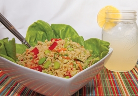 Image of Rainbow Quinoa Salad with Cilantro Lime Dressing