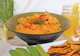 Image of Roasted Carrot Hummus with Fresh Fennel