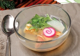 Image of Hokkigai Ozoni - Arctic Surf Clam Mochi Soup