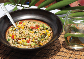 Image of Asian Barley Salad with Ginger-Scallion Dressing