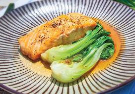 Image of Soy Honey Salmon with Baby Bok Choy