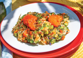 Image of Vegetable Pancake with Kimchee Sauce