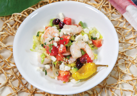 Image of Greek Maui Wowie Salad with Caper Vinaigrette