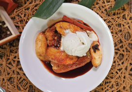 Image of Banana Fosters with Sweet Bread French Toast