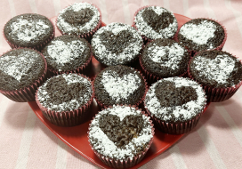 Image of Valentine's Day Chocolate Cream Cheese Cupcakes