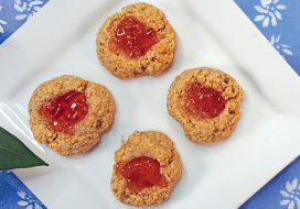 Image of Almond Thumbprint Cookies with Guava Jelly