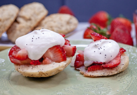 Image of Lemon Poppyseed Strawberry Shortcake with Coconut Whip