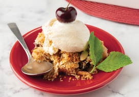 Image of Baked Pear & Dried Cherry Crumble