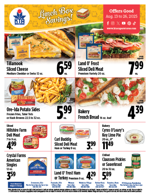 Image of page 1 of weekly savings